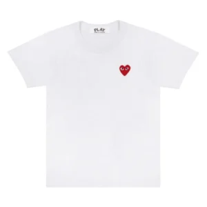 PLAY BASIC T-SHIRT RED EMBLEM (WHITE)