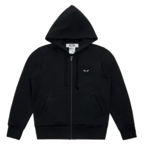 PLAY BIG HEART ZIP HOODIE (BLACK)