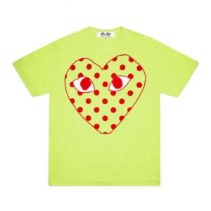 PLAY RED SPOTTED HEART SCREENPRINT T-SHIRT SPRING SERIES