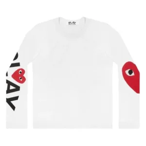 Play Comme des Garçons Big Heart Long Sleeve (White)