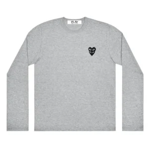 Play Comme des Garçons Double Eye Black Heart Longsleeve (Grey)